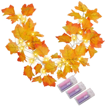 3Pack 8.2ft LED Maple Leaves Thanksgiving String Lights