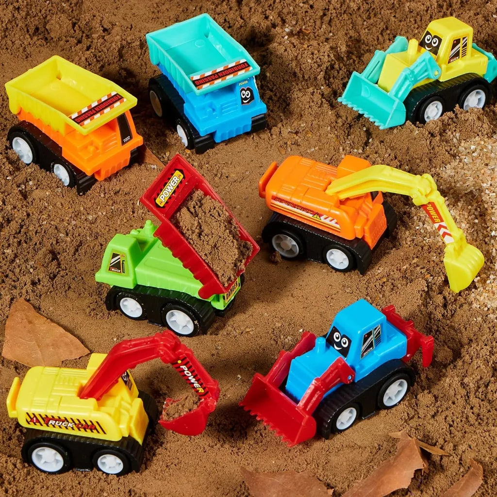 12Pcs Pull Back Cars Set Mini Construction Engineering Vehicle for Toddlers