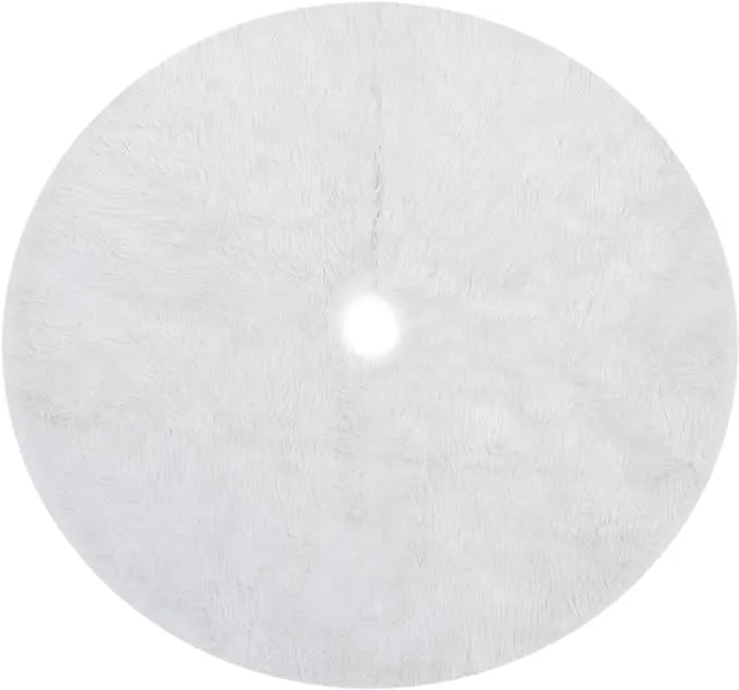 White Fur Christmas Tree Skirt 36in