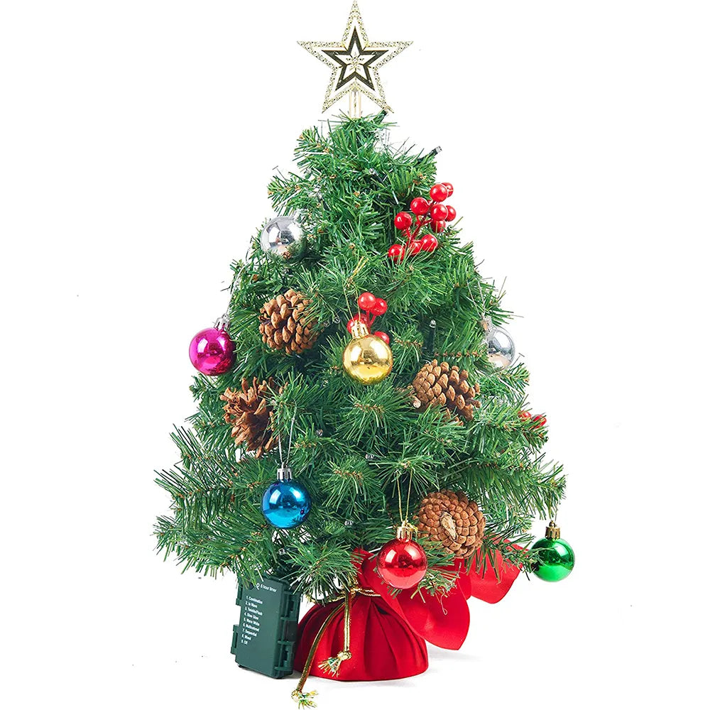 Prelit Tabletop Christmas Tree with Warm White Light 22in