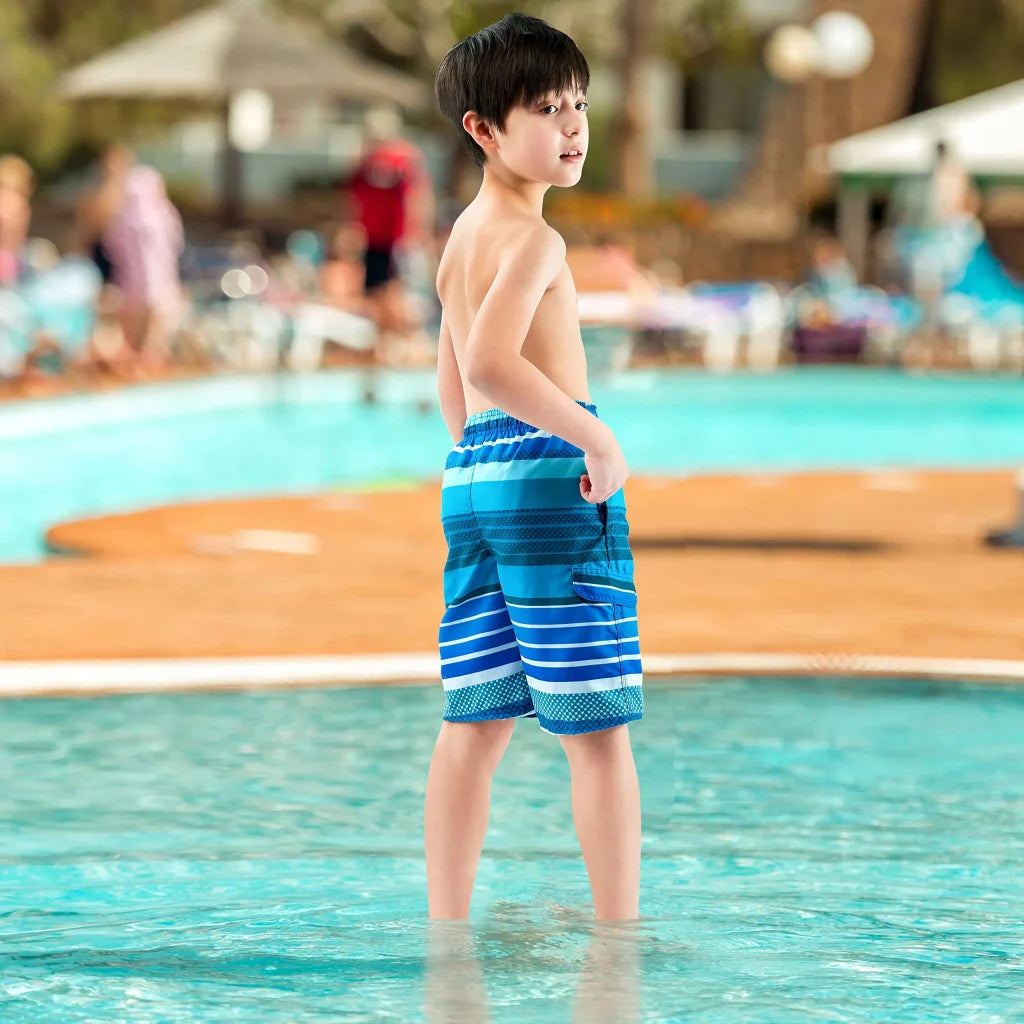 Boys Quick Dry Drawstring Swimming Trunks -1416