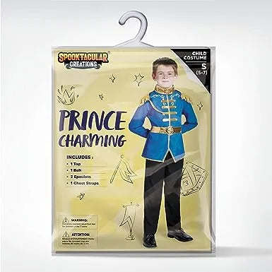 Spooktacular Creations Prince Costume for Boys, Blue Prince Charming Outfit