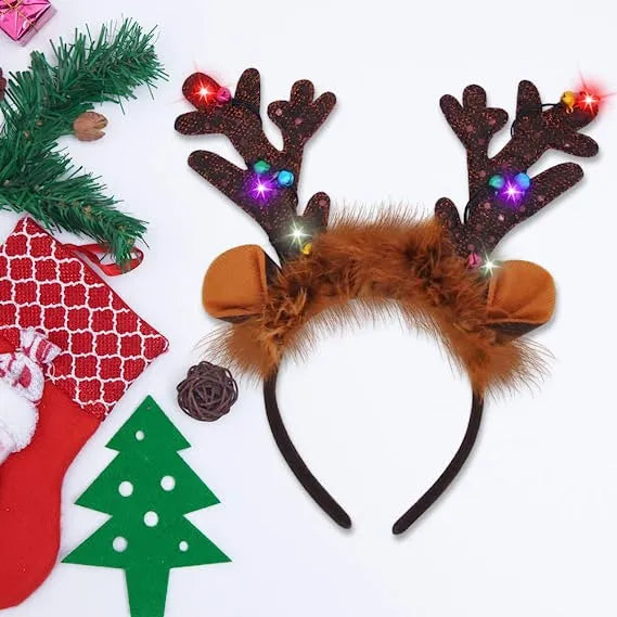 4pcs Light up Christmas Reindeer Headband