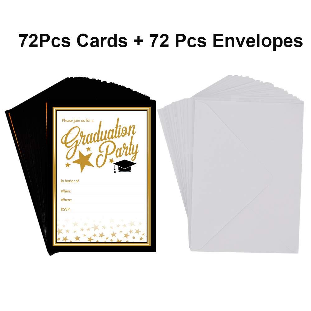 Graduation Cards with Envelopes and 1 Box, 72 Pcs