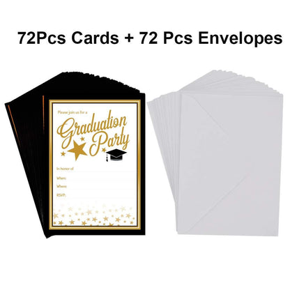 Graduation Cards with Envelopes and 1 Box, 72 Pcs