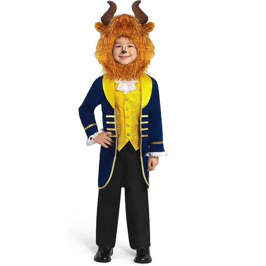 Blue Prince Charming Outfit with Beast Hood for Kids