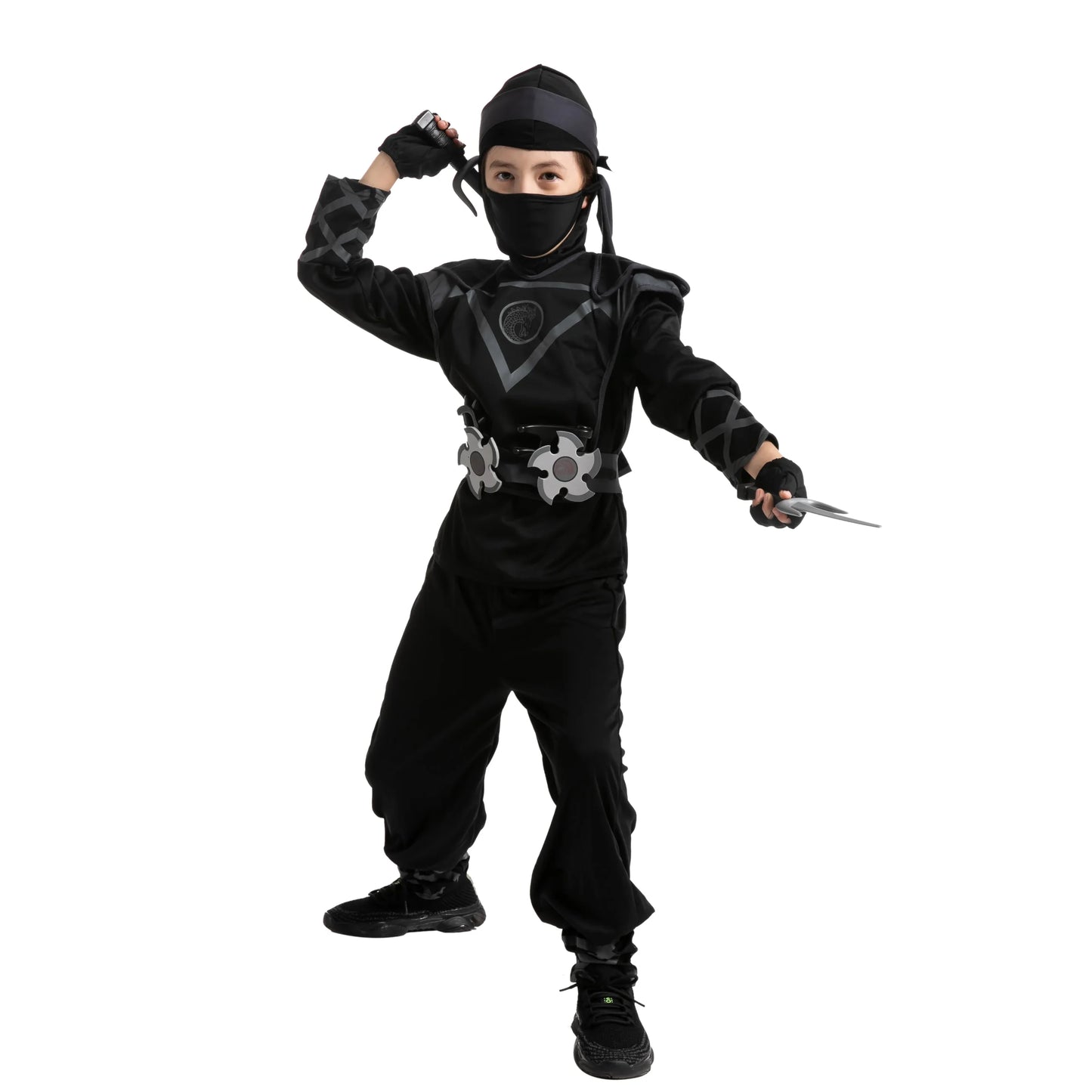 Kids Black Ninja Halloween Costume