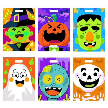 72pcs Halloween Treat Bags with 6 Designed Characters