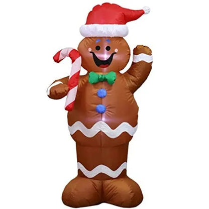 5ft LED Yard Decoration Inflatable Gingerbread Man