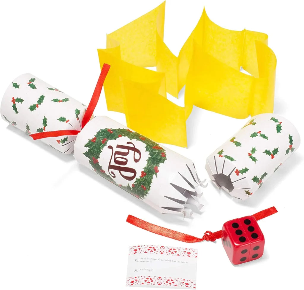 10pcs No Snap Classic Design Christmas Party Crackers