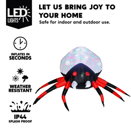 4ft Inflatable LED Projection Kaleidoscope Spider