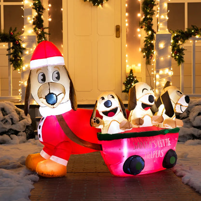 5ft Long LED Christmas Inflatable Puppy