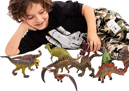 12pcs 7in Dinosaur Figures Playset