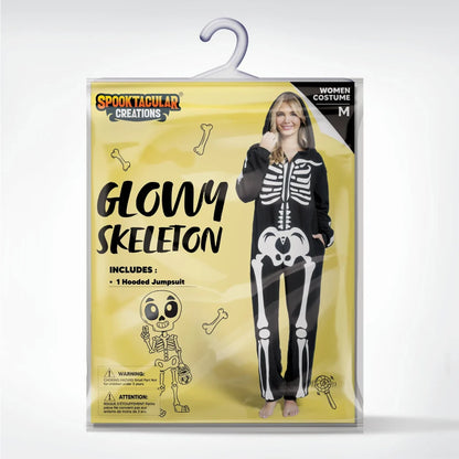 Adult Glow in the Dark Skeleton Halloween Costume