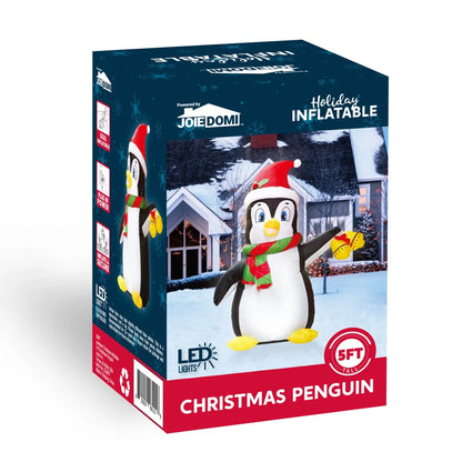 5ft LED Inflatable Penguin Christmas Decoration