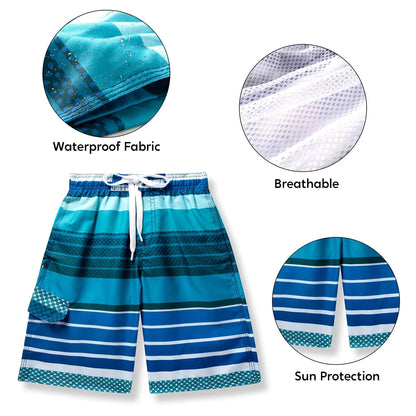 Boys Quick Dry Drawstring Swimming Trunks -1416