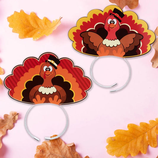 24Pcs Thanksgiving Turkey Headband