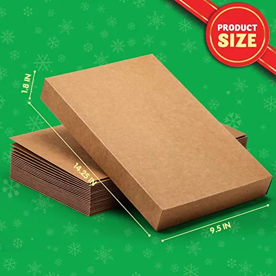 12pcs Kraft Brown Cardboard Collection Set