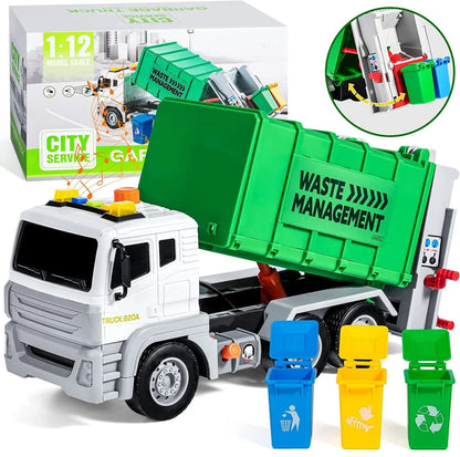 Jumbo Garbage Truck Toy with Lights & Sounds 12.5in