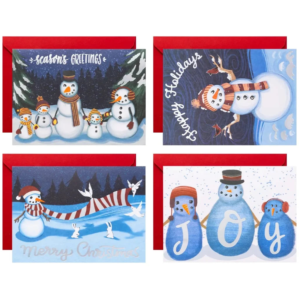 72pcs Snowman Christmas Card Set With Envelopes