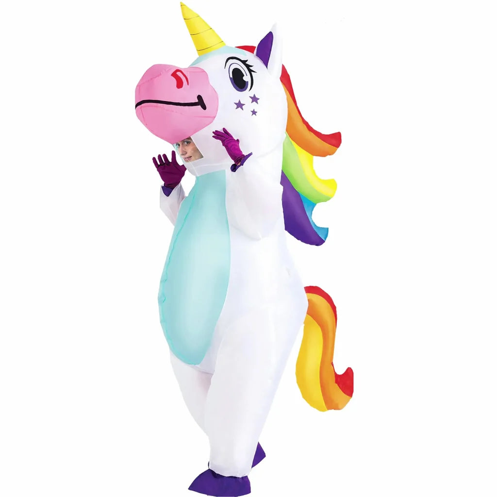 Adult Inflatable White Unicorn Halloween Costume