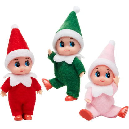 3PCS Tiny Elf Doll Christmas Holiday Decorations