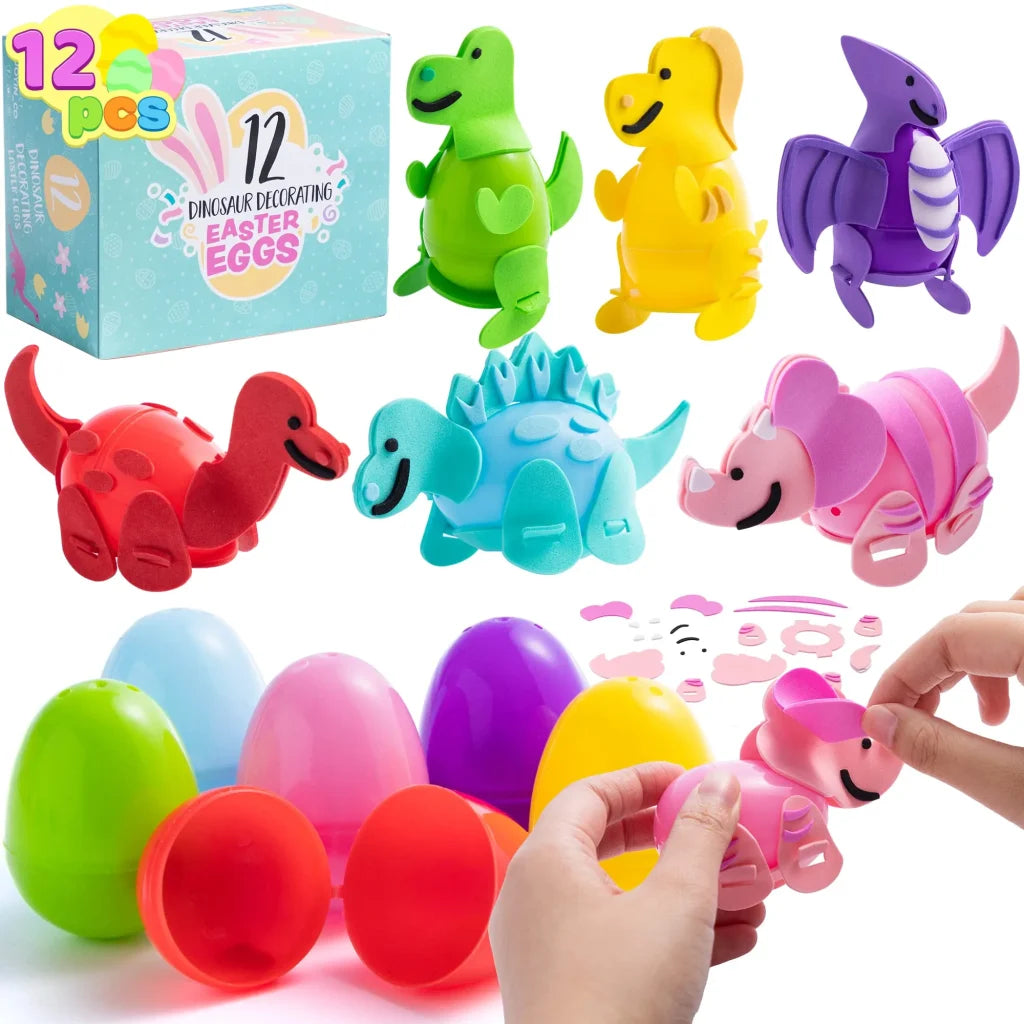 12Pcs Easter Dinosaur Deformation Eggs