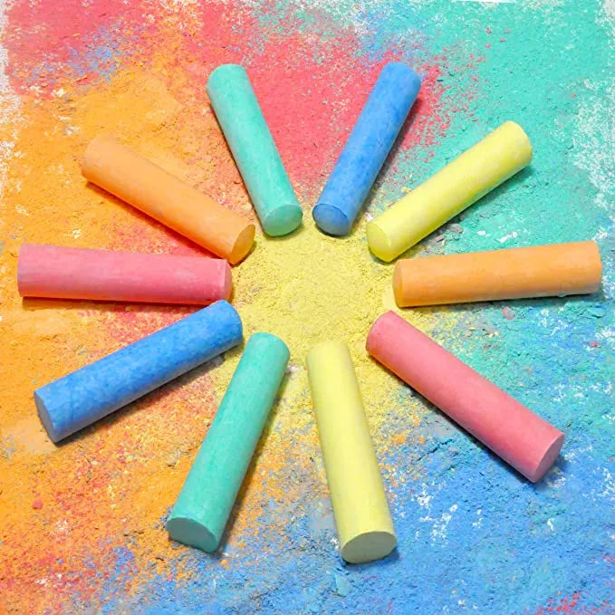 60pcs Rounded Case Washable Sidewalk Chalk