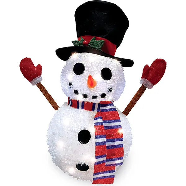 LED Collapsible Snowman Christmas Yard Light 22in