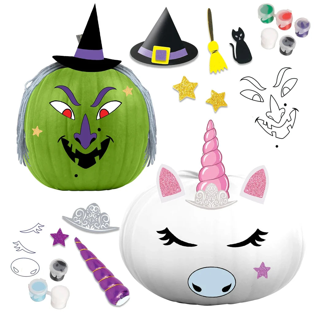 Kids DIY Halloween Arts and Craft Coloring Pumpkin Kit