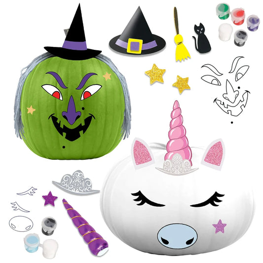 Kids DIY Halloween Arts and Craft Coloring Pumpkin Kit