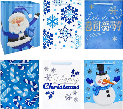 24pcs Blue Themed Christmas Gift Bags