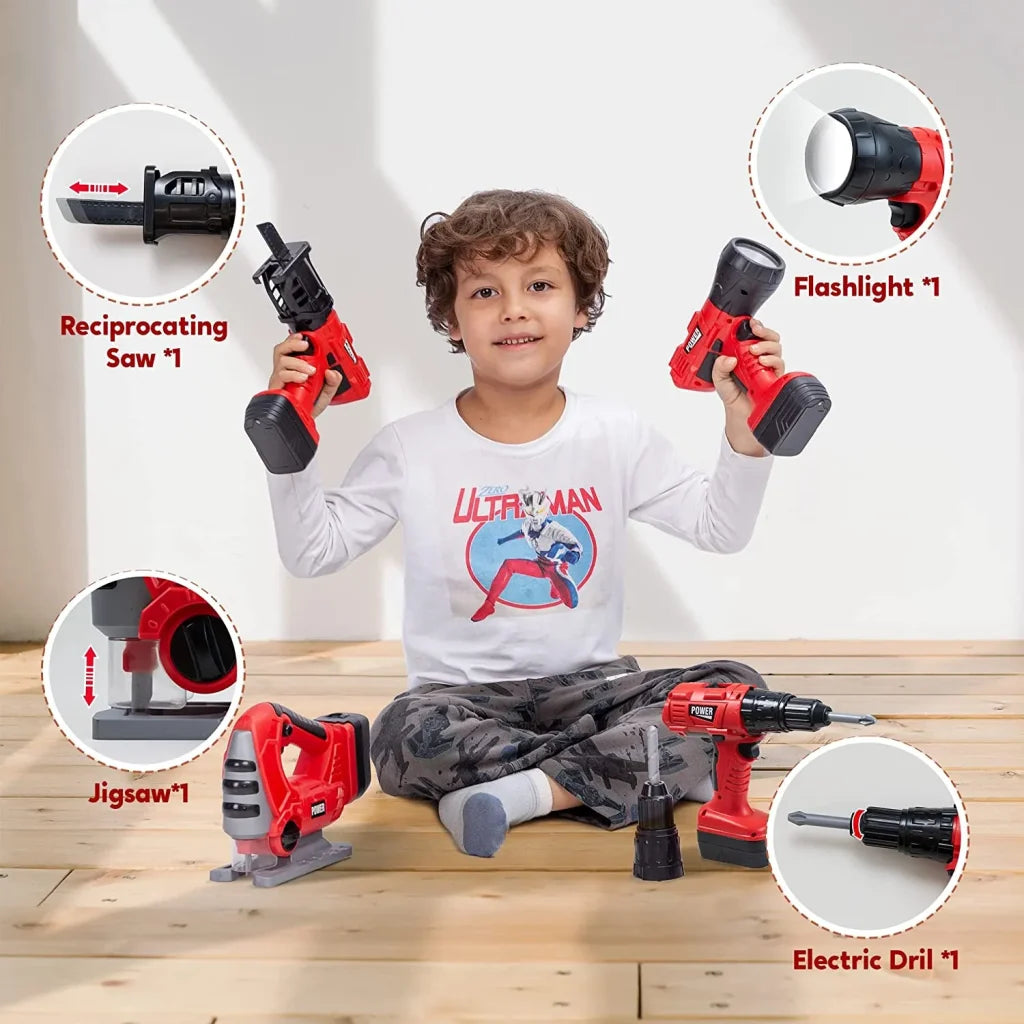 4 in 1 Kids Pretend Play Tool Set