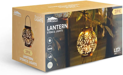 2 Pack Outdoor Solar Hanging Lantern Lights