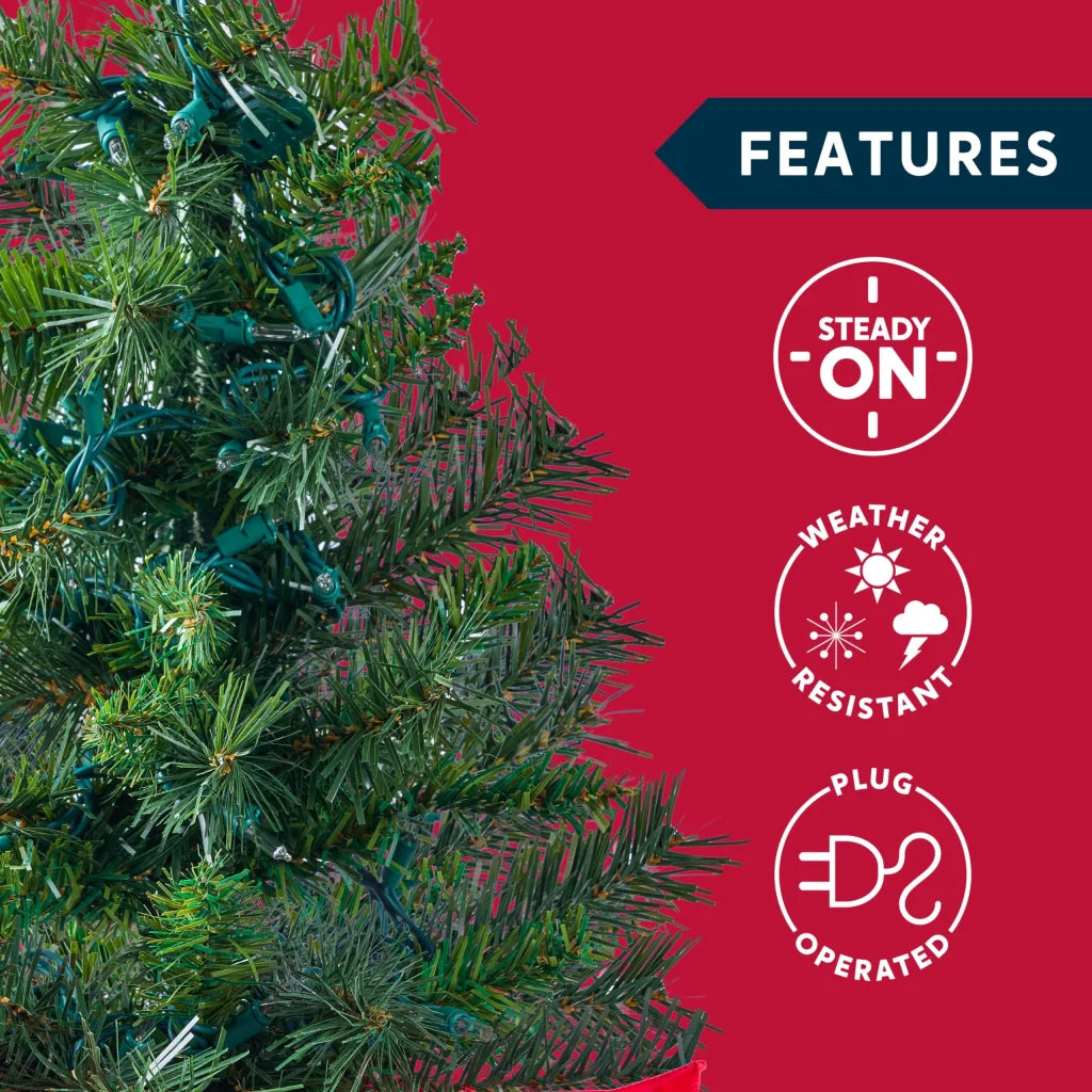 24″ Tabletop Mini Christmas Tree Pre lit