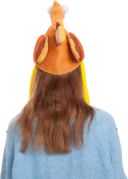 Plush Turkey Gobbler with Long Neck Hat