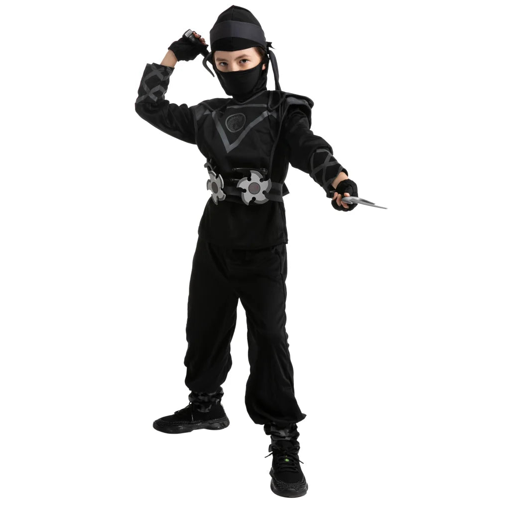 Kids Black Ninja Halloween Costume