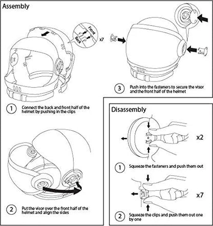 Astronaut Helmet with Movable Visor for Kids