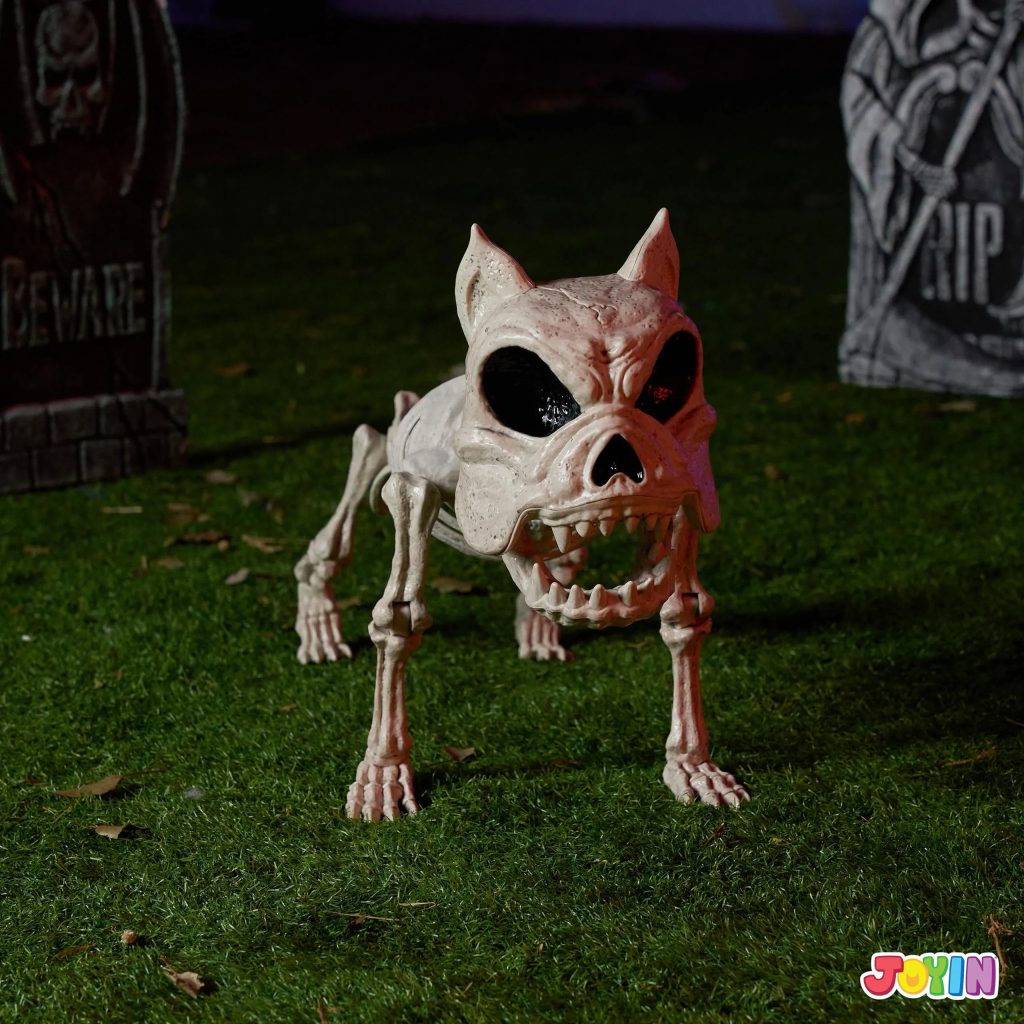 16in Halloween Poseable Puppy Skeleton