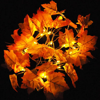 3Pack 8.2ft LED Maple Leaves Thanksgiving String Lights