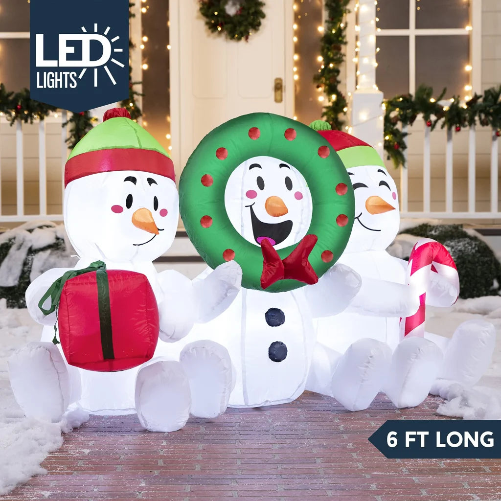 6ft LED Snowman Christmas Inflatable