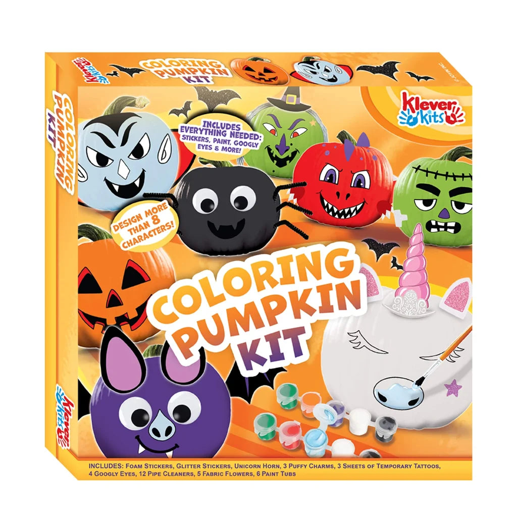 Kids DIY Halloween Arts and Craft Coloring Pumpkin Kit