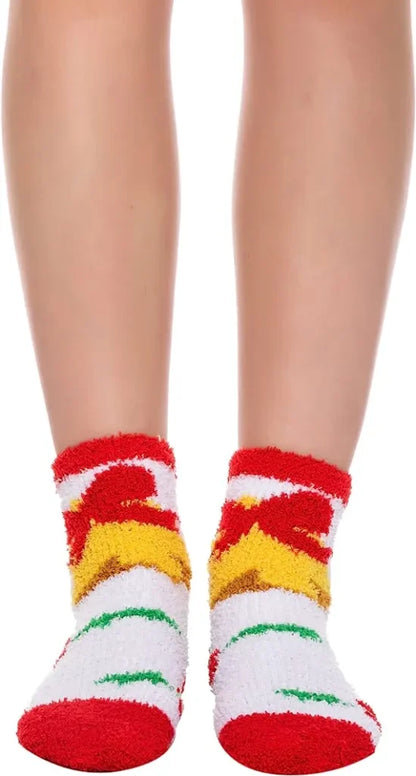 6pcs Christmas Fuzzy Socks