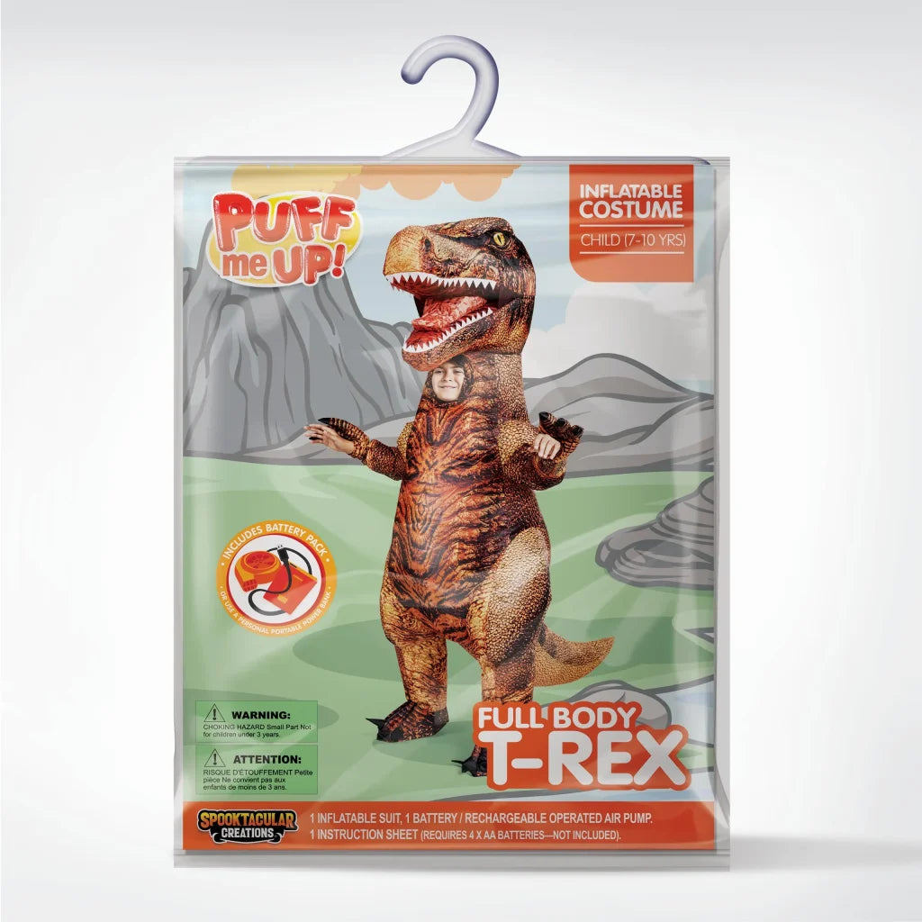 Full Body Realistic T-rex Blow Up Costume