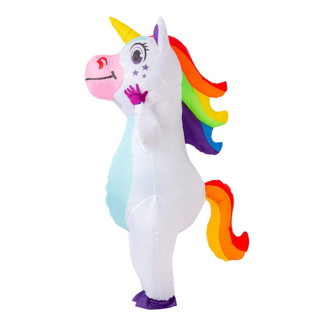 Adult Inflatable White Unicorn Halloween Costume