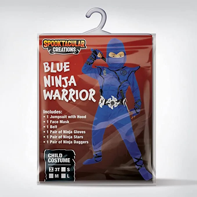 Kids Blue Ninja Halloween Costume