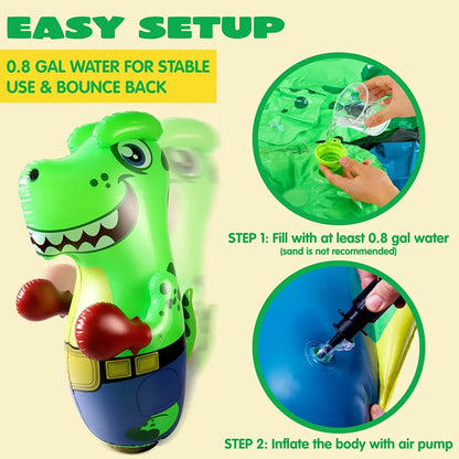 47in Kids Inflatable Dinosaur Punching Bag