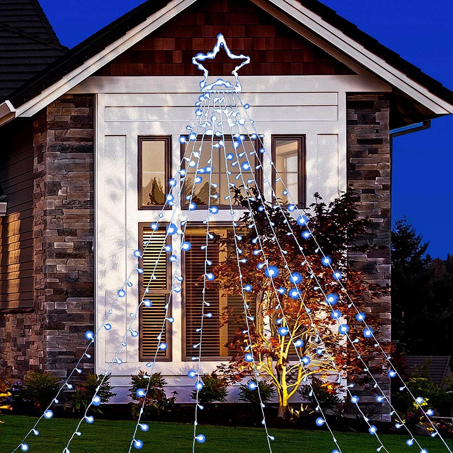 335 LED Warm White Star String Lights 16.4ft