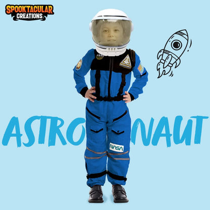 Kids Blue Astronaut Halloween Costume