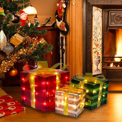 3pcs Decorative PVC Christmas Light Box